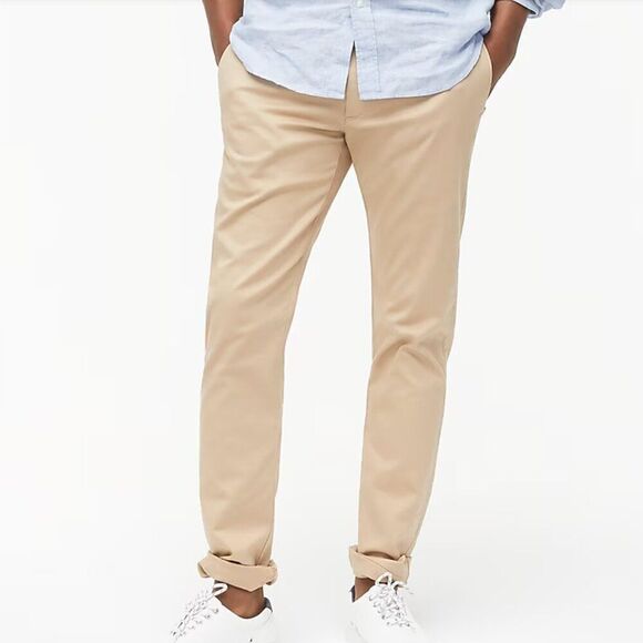 J. Crew Factory H3167 lim-fit flex chino pants NWT British Khaki - Picture 1 of 14
